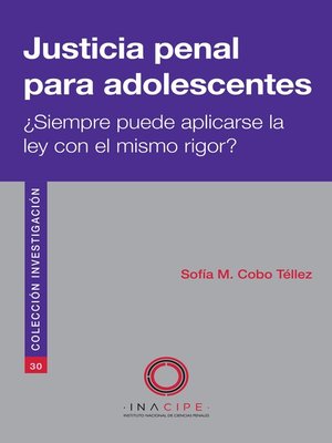 cover image of Justicia penal para adolescentes